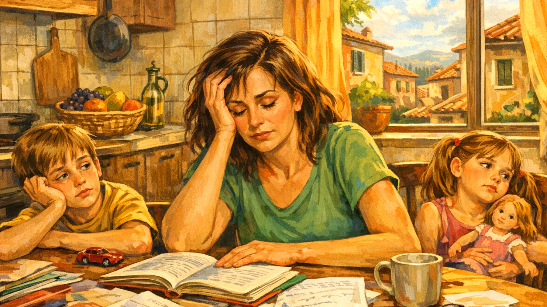 Una mamma si sente frustrata e impotente perché i suoi bambini mostrano scarso interesse per lo studio e poca motivazione scolastica, nonostante i suoi tentativi di coinvolgerli attraverso aiuti nei compiti e incoraggiamenti che sembrano non sortire effetto"