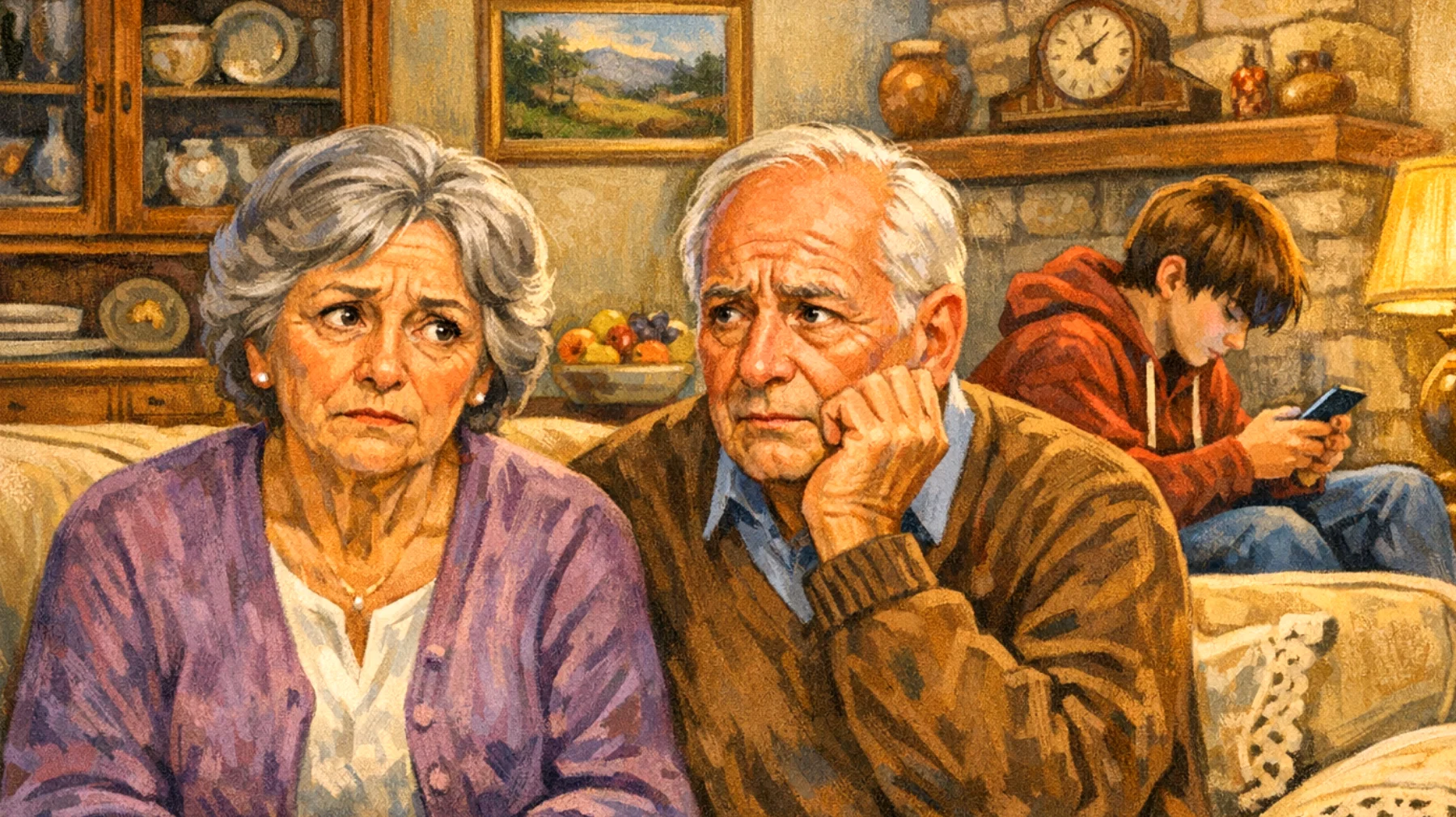 I nonni faticano a comunicare con i nipoti adolescenti che sembrano chiusi, rispondono a monosillabi e passano la maggior parte del tempo in camera o al telefono, creando un muro di incomprensione generazionale"