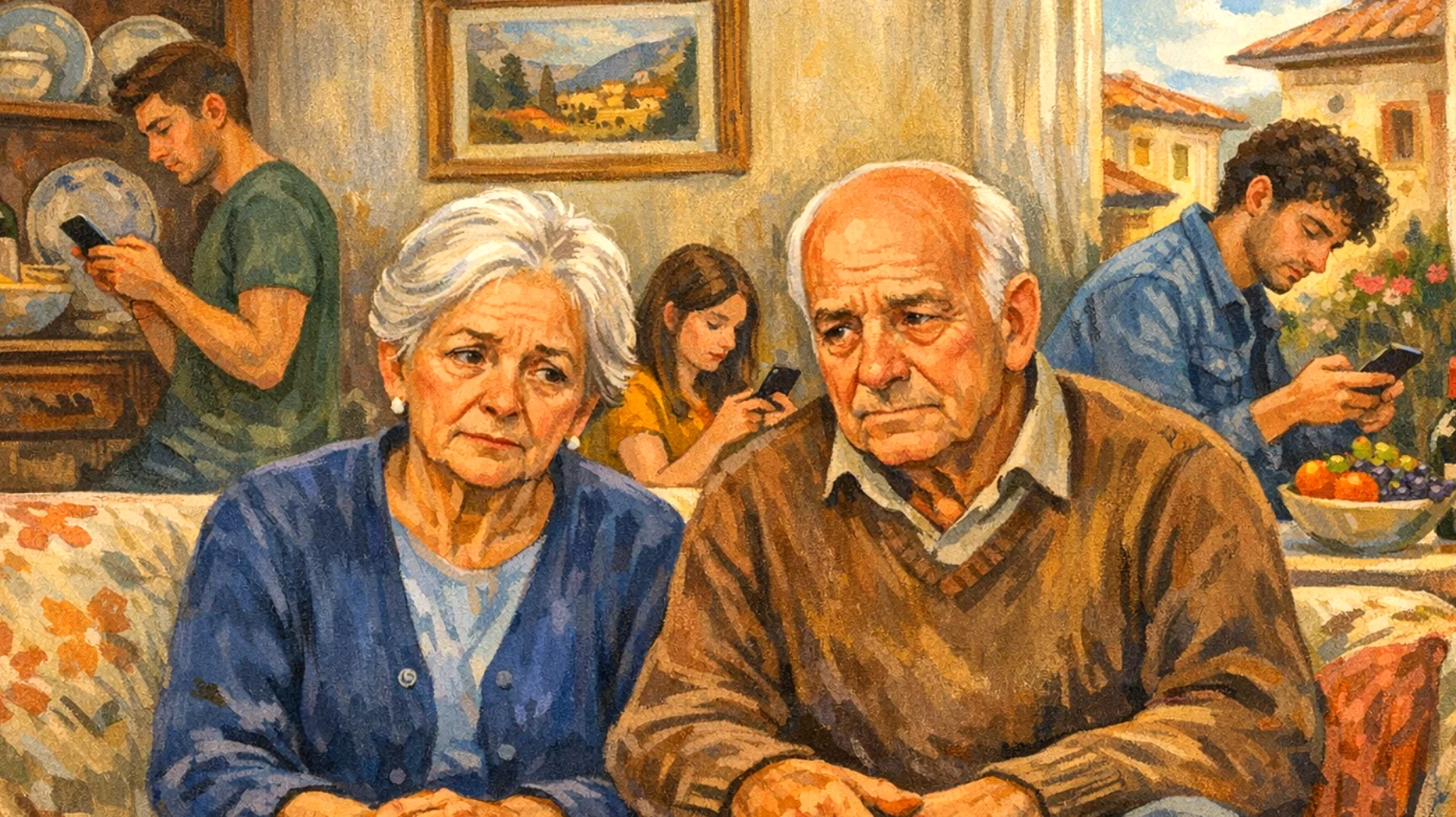 I nonni si sentono esclusi e addolorati perché i nipoti giovani adulti hanno preso le distanze emotivamente, raramente li cercano spontaneamente e mostrano poco interesse nel coltivare il rapporto intergenerazionale"