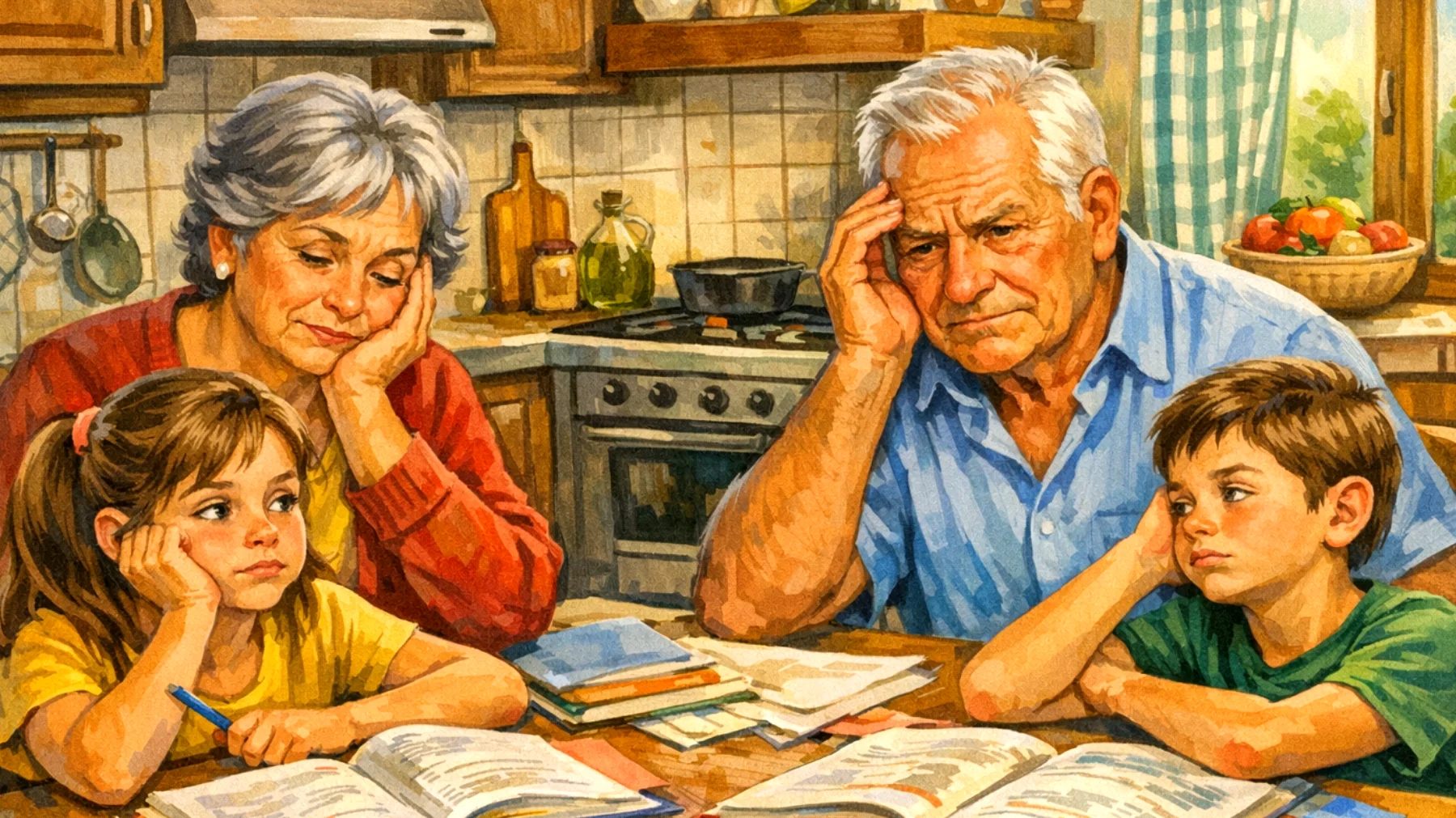 I nonni faticano a motivare i nipoti bambini nello studio e a supportarli nei compiti scolastici, sentendosi inadeguati di fronte ai nuovi metodi didattici e alla mancanza di interesse dei bambini"