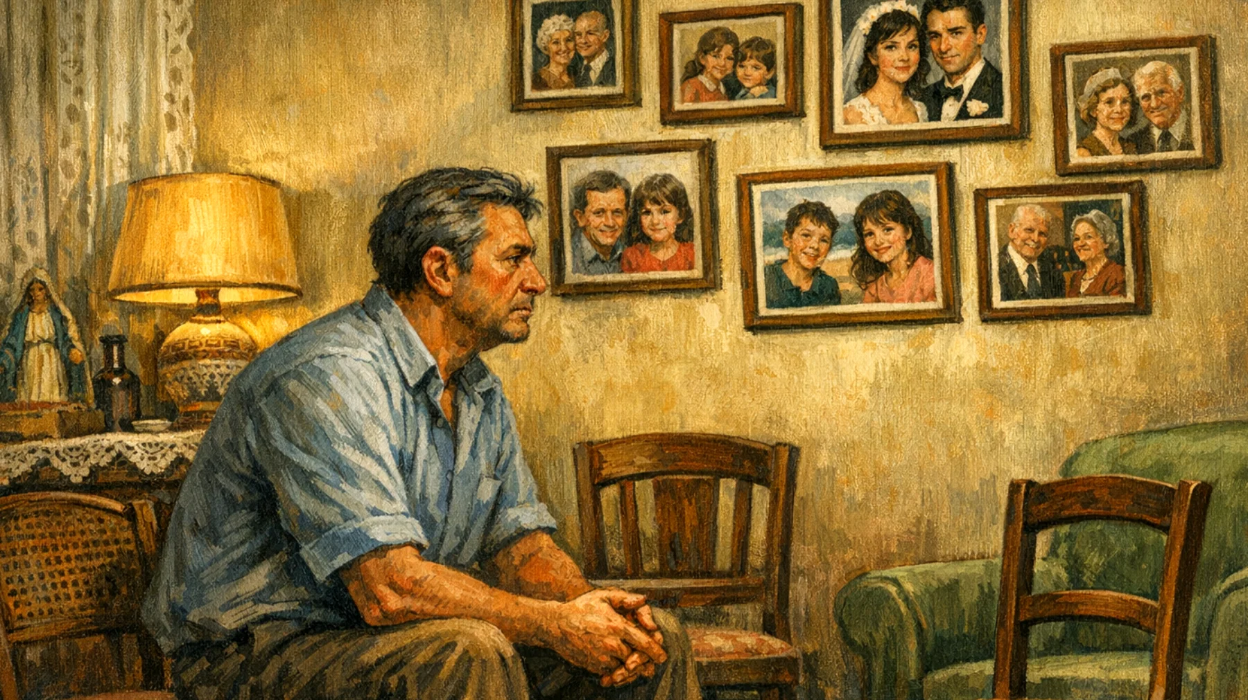 Un papà che prova sensi di colpa per non essere stato abbastanza presente durante la crescita dei suoi figli, ora giovani adulti, e teme di aver compromesso il rapporto con loro"