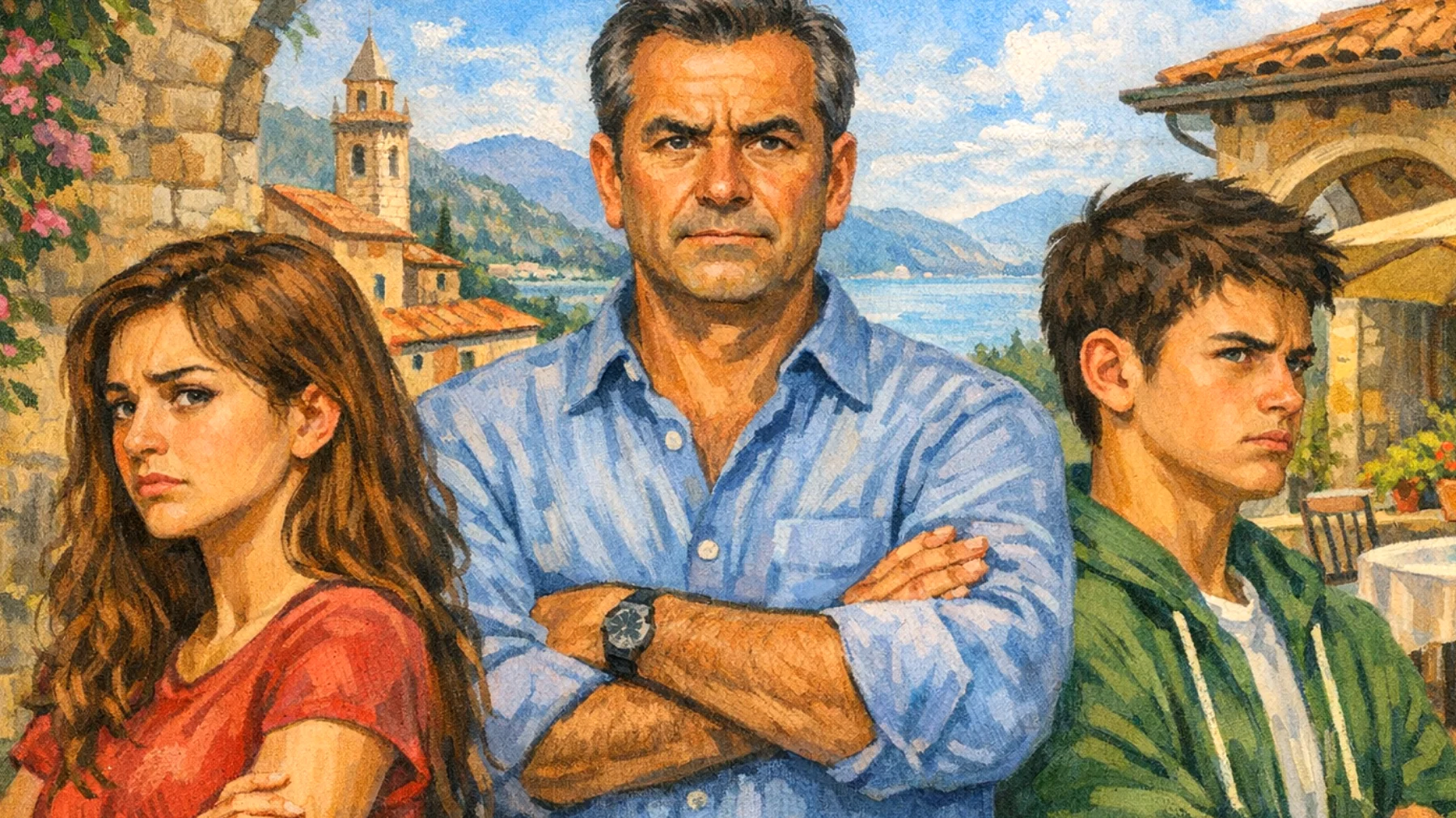 Un papà che tende a proteggere eccessivamente i suoi figli adolescenti, limitando la loro autonomia e impedendo loro di fare esperienze formative, con il risultato di creare tensioni, ribellione e difficoltà nello sviluppo della loro indipendenza e capacità di affrontare le sfide della vita"