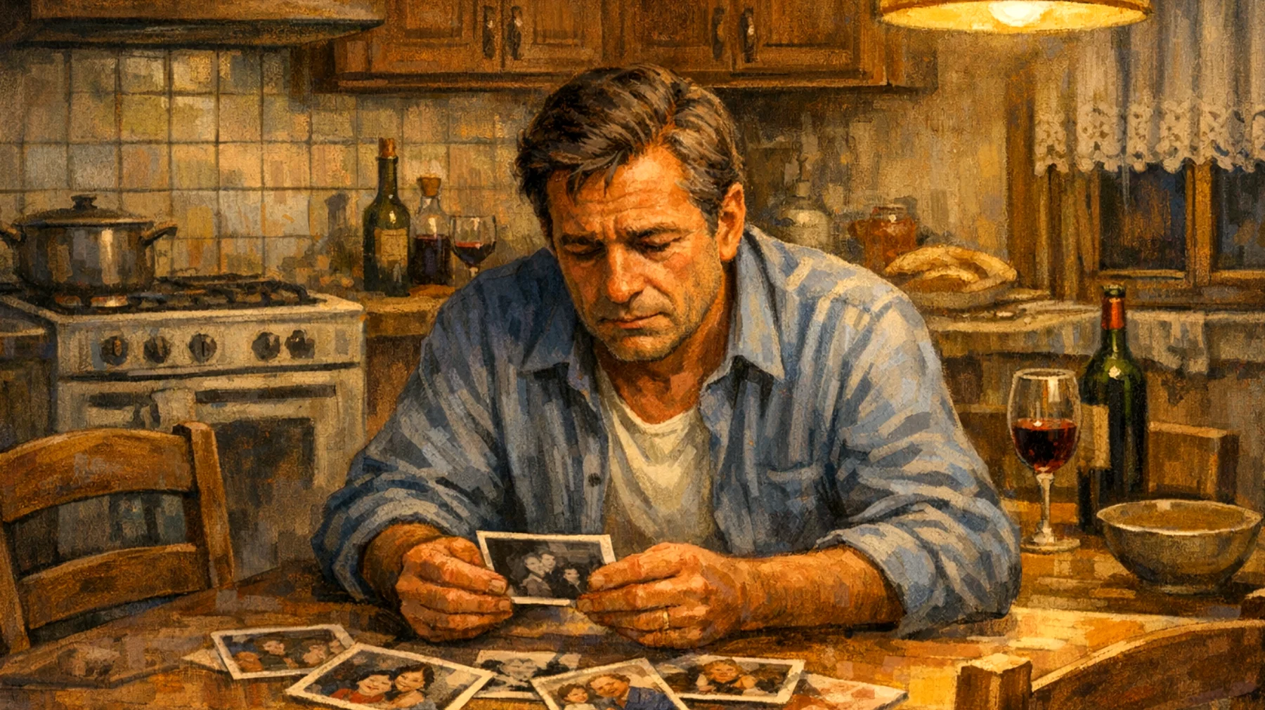 Un papà che prova profondi sensi di colpa per non essere stato abbastanza presente durante la crescita dei suoi figli, ora giovani adulti, e teme di aver compromesso il rapporto con loro dedicando troppo tempo al lavoro e alle responsabilità esterne alla famiglia"